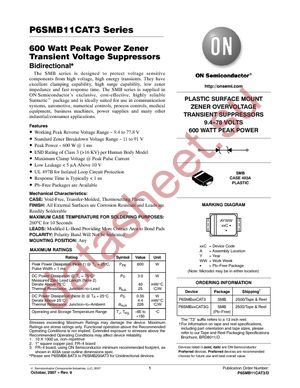 P6SMB11CAT3 datasheet  